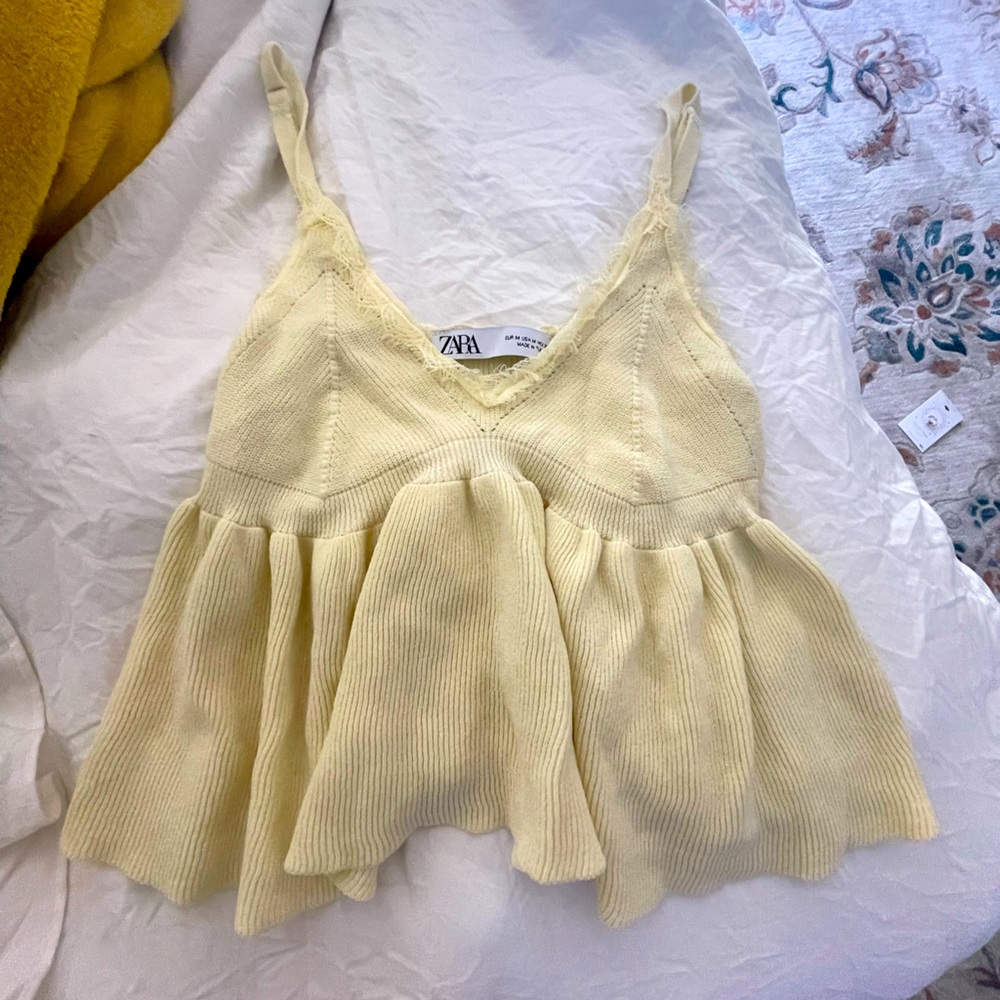 ZARA yellow tank top
